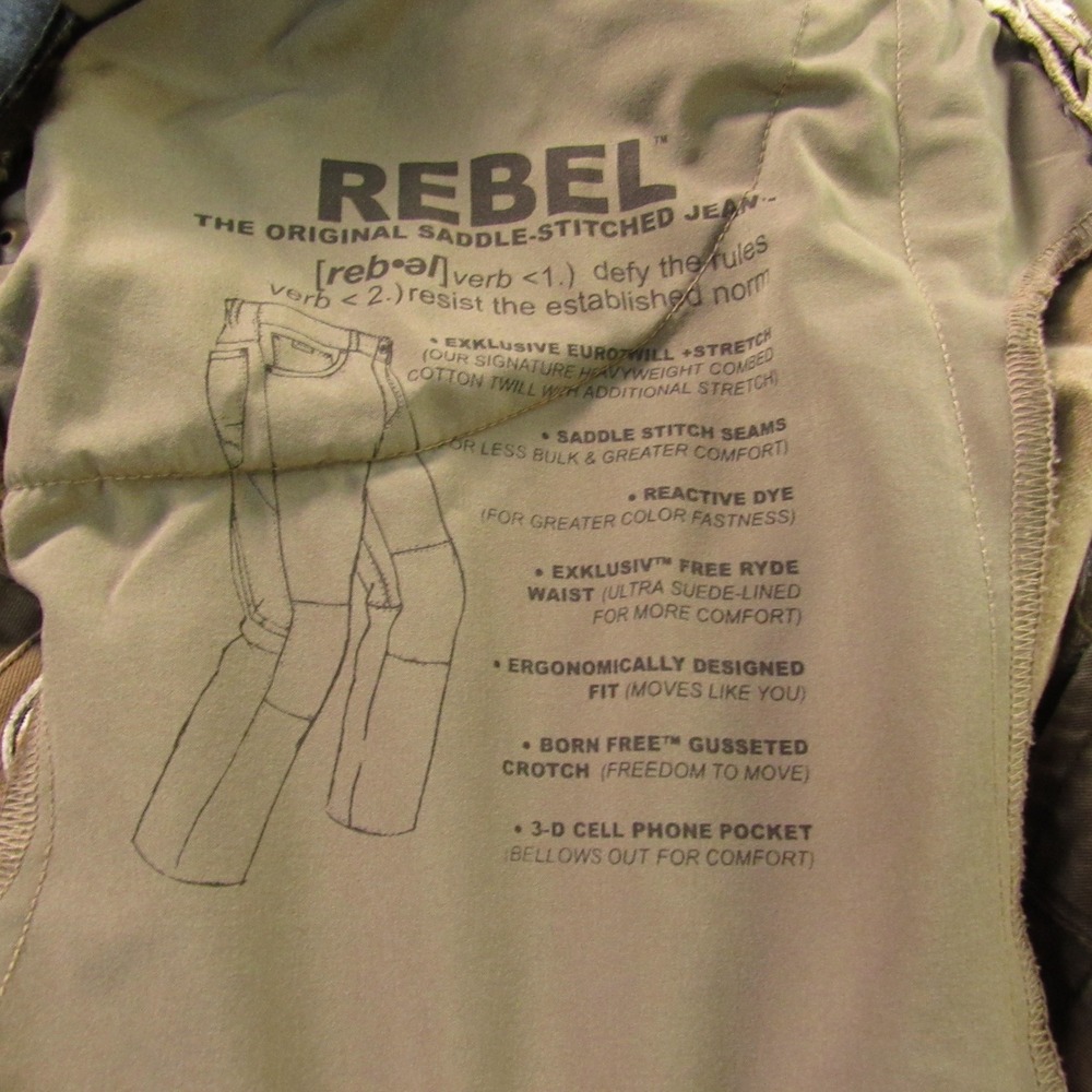 Kuhl Jean Mens 38x30 Rebel Pants Distressed Brown Hiking Outdoor Trail Rugged - Picture 4 of 16
